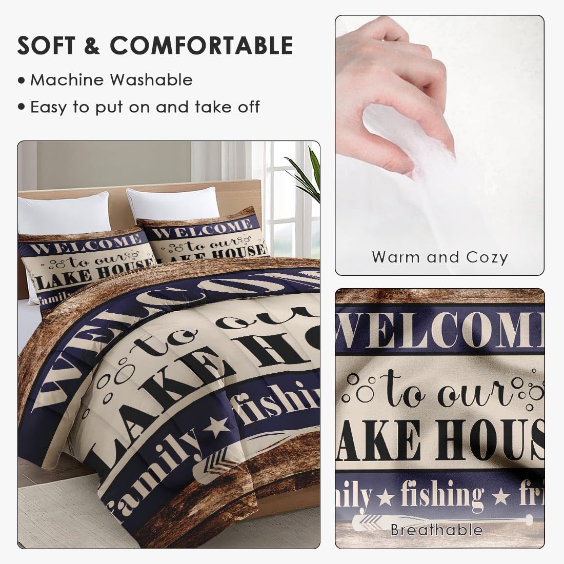 WeCozy soft microfiber comforter folded display