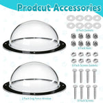 Hiyoo clear plastic pet dome bubble window close up with installation hardware