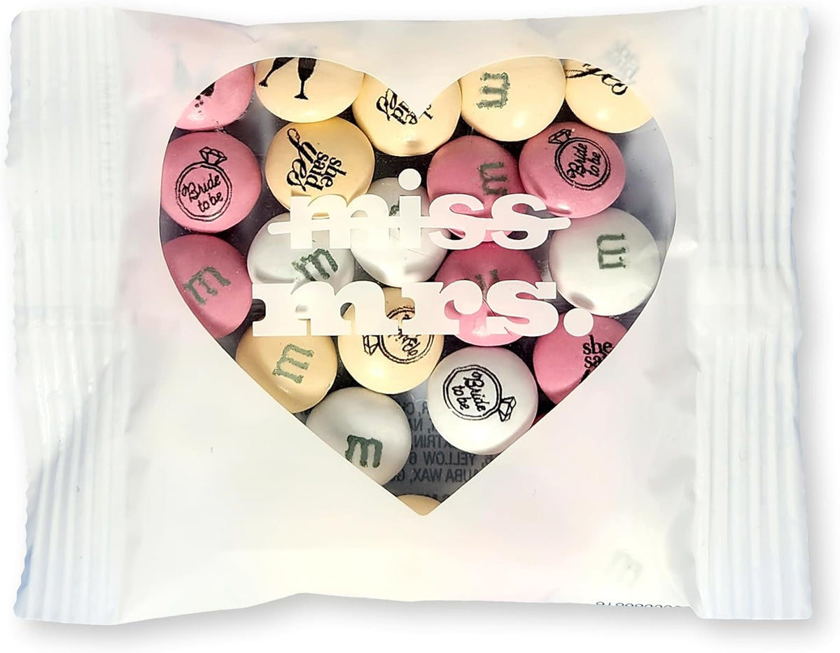 Thirty pack display box of M&M'S WORLD bachelorette party favors