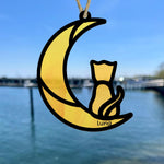 AlpadilAndCo cat memorial suncatcher hanging on window glass decor