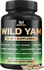 BMVINVOL Wild Yam Supplement front view bottle