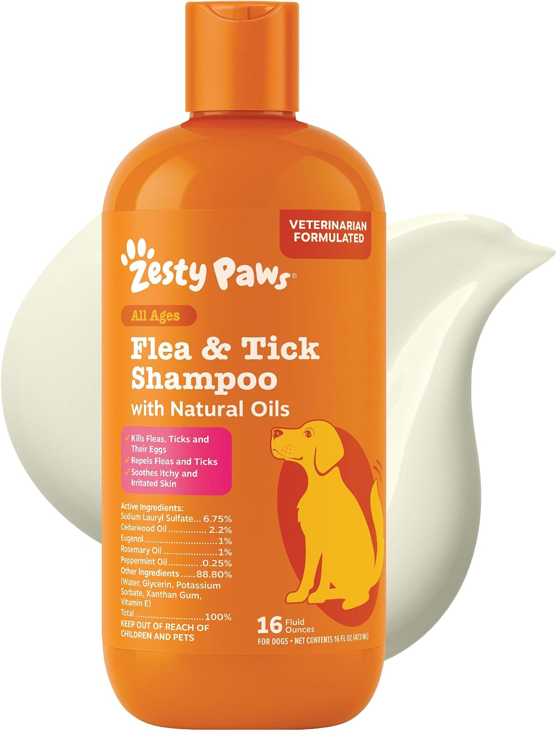 Dog Conditioner with Oatmeal, Aloe Vera & Shea Butter - Natural Grooming Pet Wash for Skin & Coat - Anti Itch Formula - Vanilla Bean Scent - 16 OZ - Image 12