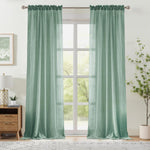 Melodieux Blush Pink Sheer Curtains 96 Inches Long for Living Room Elegant Cotton Linen Bedroom Window Sheer Drapes, Natural Rustic Rod Pocket Light Filtering Curtains, 52" W x 96" L, 2 Panels - Image 10