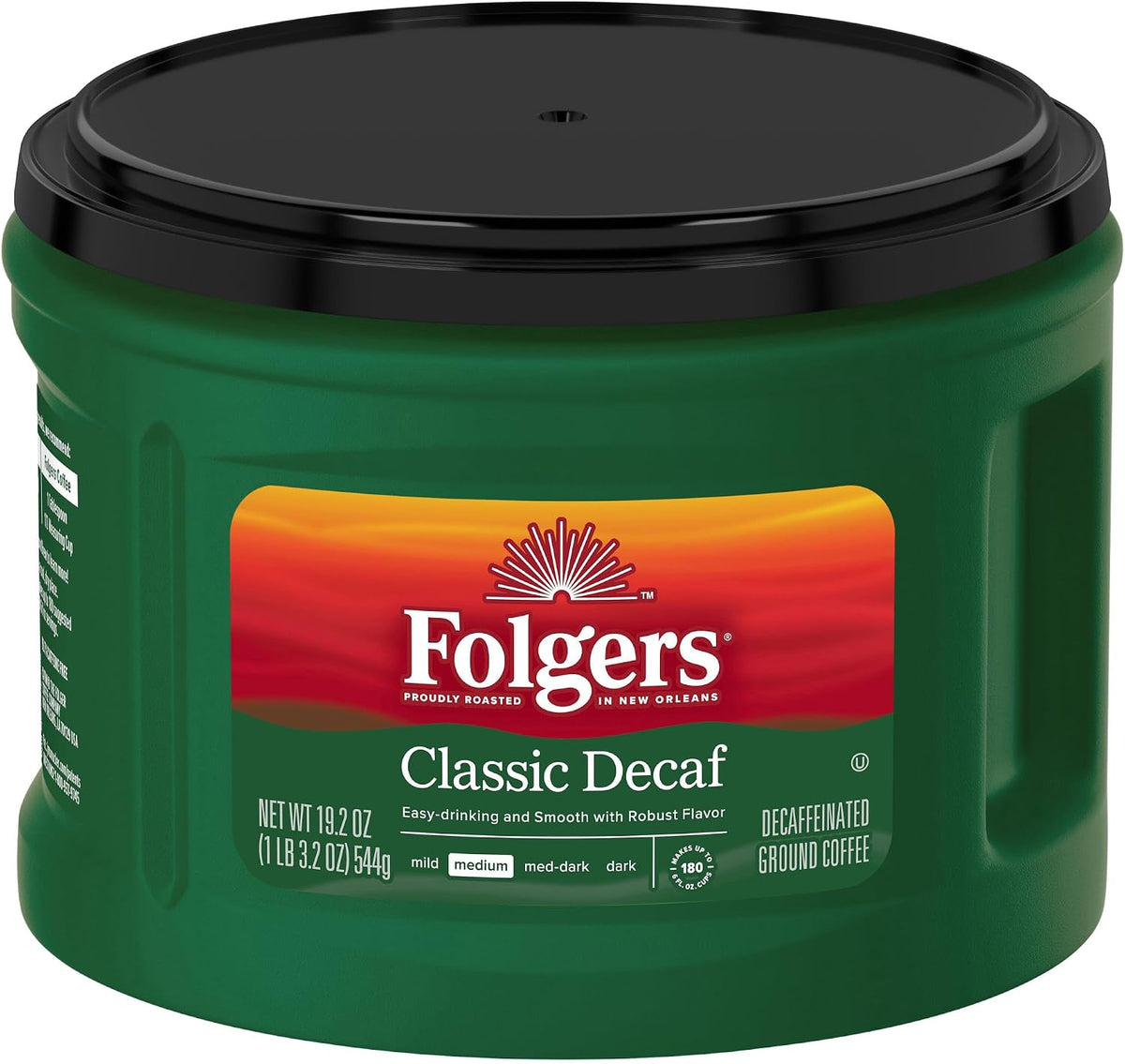 Folgers Decaf Coffee, Ground Coffee, Classic Medium Roast, 9.6 Ounce Canister - Image 9