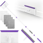 Wlich baseboard cleaner tool front view with sixty inch extendable handle for home dusting.