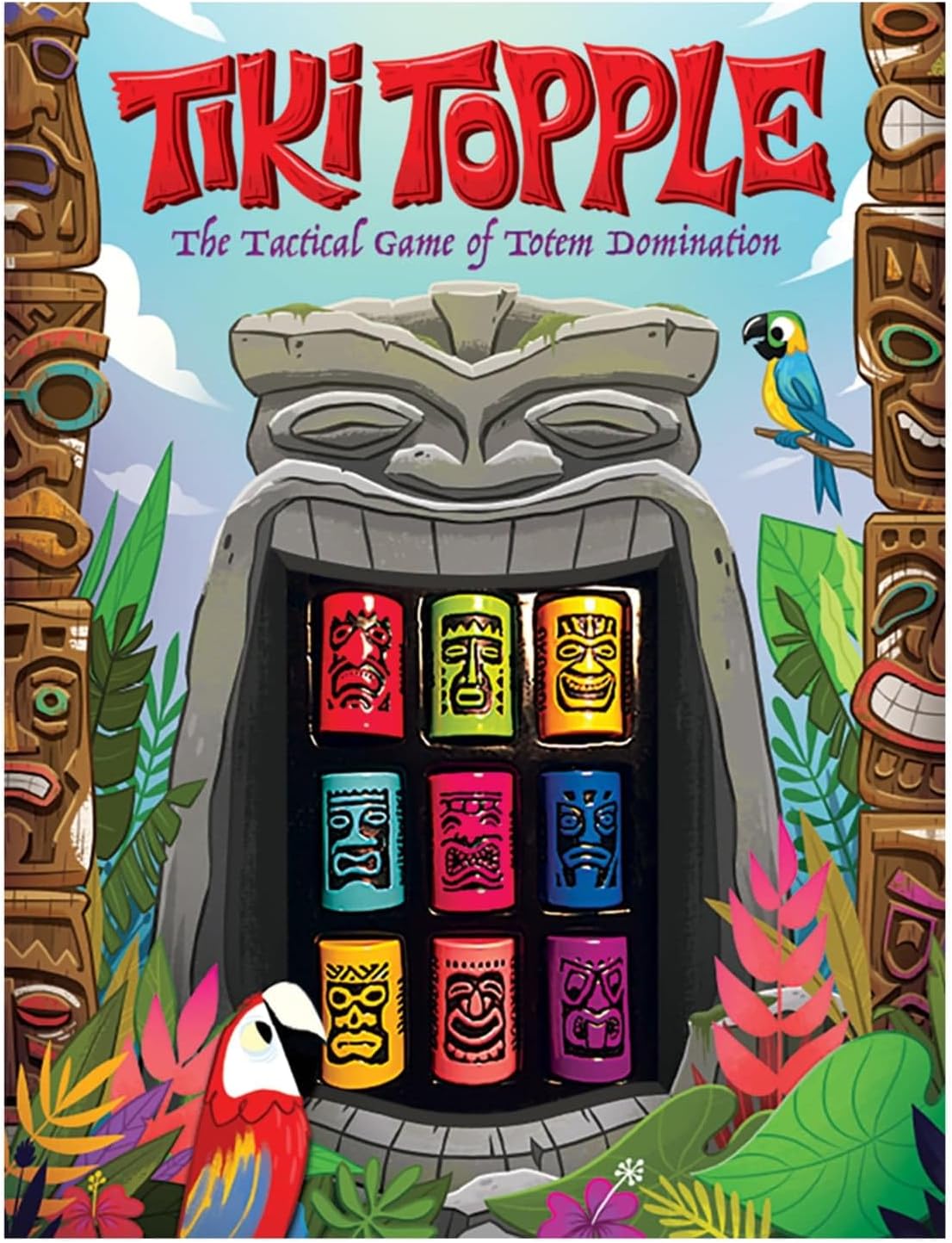 Ceaco Gamewright Tiki Topple board game front packaging view