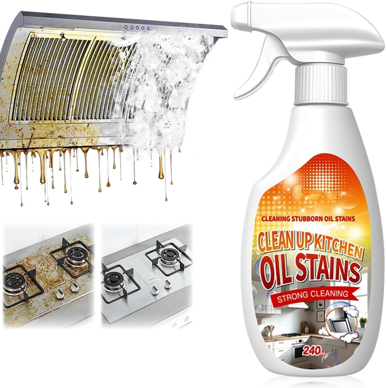 Shopora New Upgrade Kitchen Cleaner front view heavy duty grease remover bottle