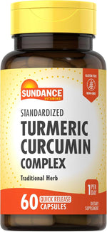 Sundance Turmeric Curcumin Complex 60 Capsules front view herbal supplement