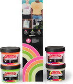 Speedball fluorescent and night glo fabric screen printing ink set front view packaging
