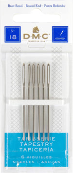 DMC Size 24 tapestry needles close up showing blunt tips