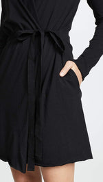 Skin women's wrap robe back view relaxed fit