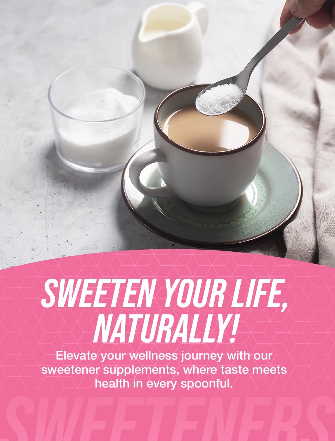 Zero calorie sugar alternative powder for baking and beverage sweetening