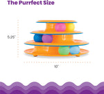 Multi level pet activity toy for indoor kitten chasing exercise