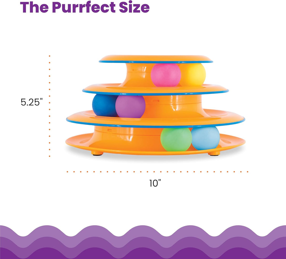 Multi level pet activity toy for indoor kitten chasing exercise