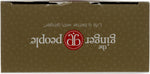 Top view of the 4 Ounce box of The Ginger People ginger candy showcasing the Fiji sourcing label.