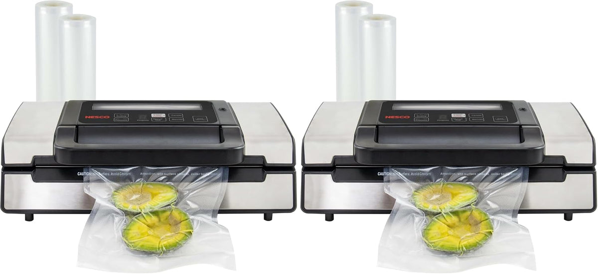 Nesco Deluxe Food VS-12 Vacuum Sealer, 130 Watts, Kit Bags & Viewing Lid, Compact, Silver - Image 12