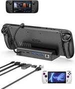 Antank docking station front view showing the console stand and port layout.