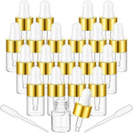 Sibba 20 pieces mini dropper bottle set with gold caps front view