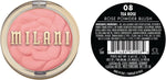 Milani matte powder blush textured rose design close up