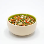 Close up view of ZuPreem bird food texture and ingredients