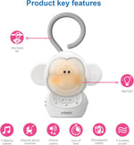 VTech white noise sound machine attached to stroller handle