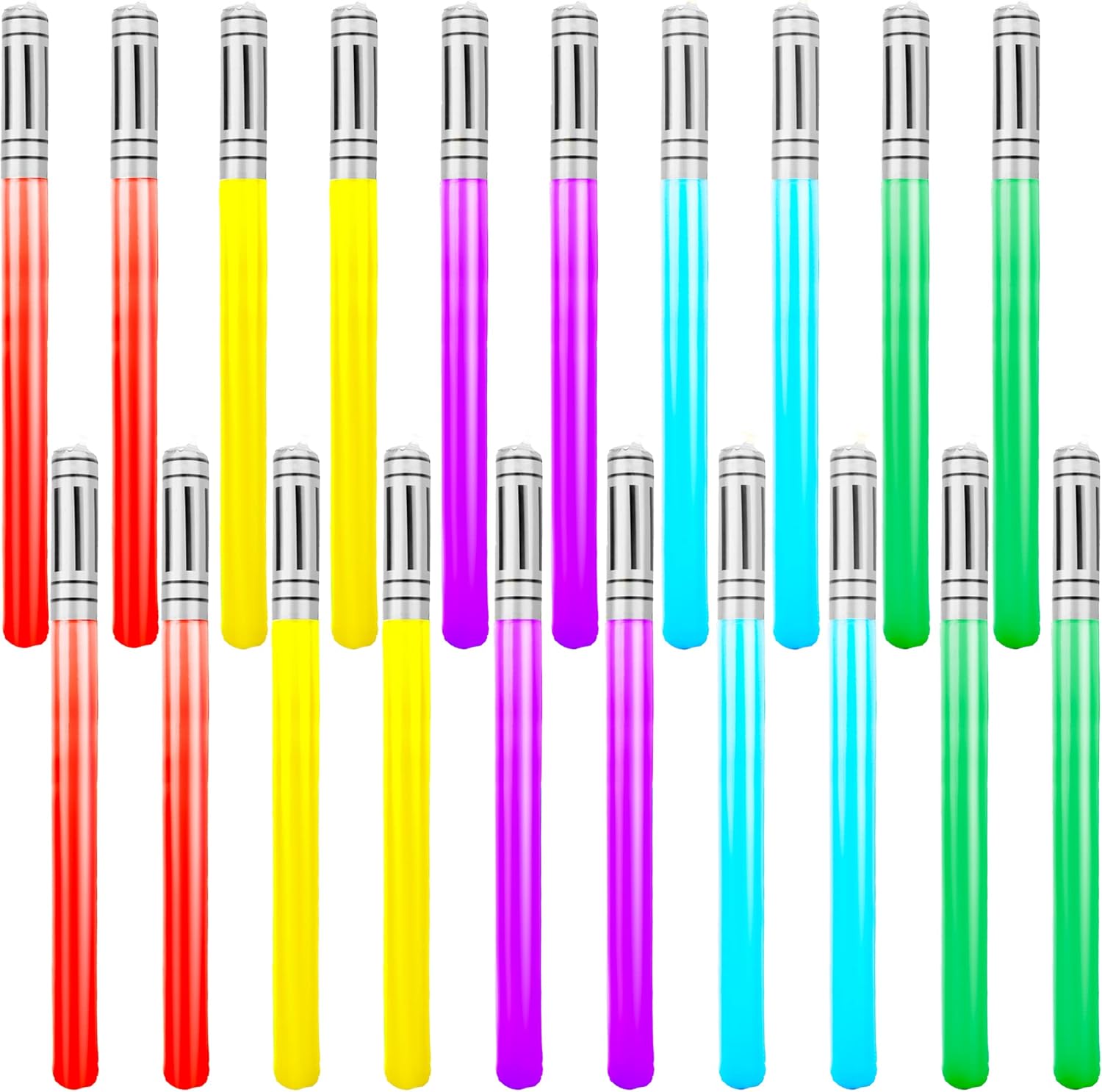 Haconba 20 pack inflatable light saber toys front view