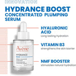Back of Avene Hydrance Boost bottle with product details