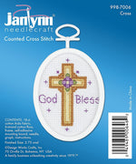 Janlynn oval mini cross stitch finished design preview