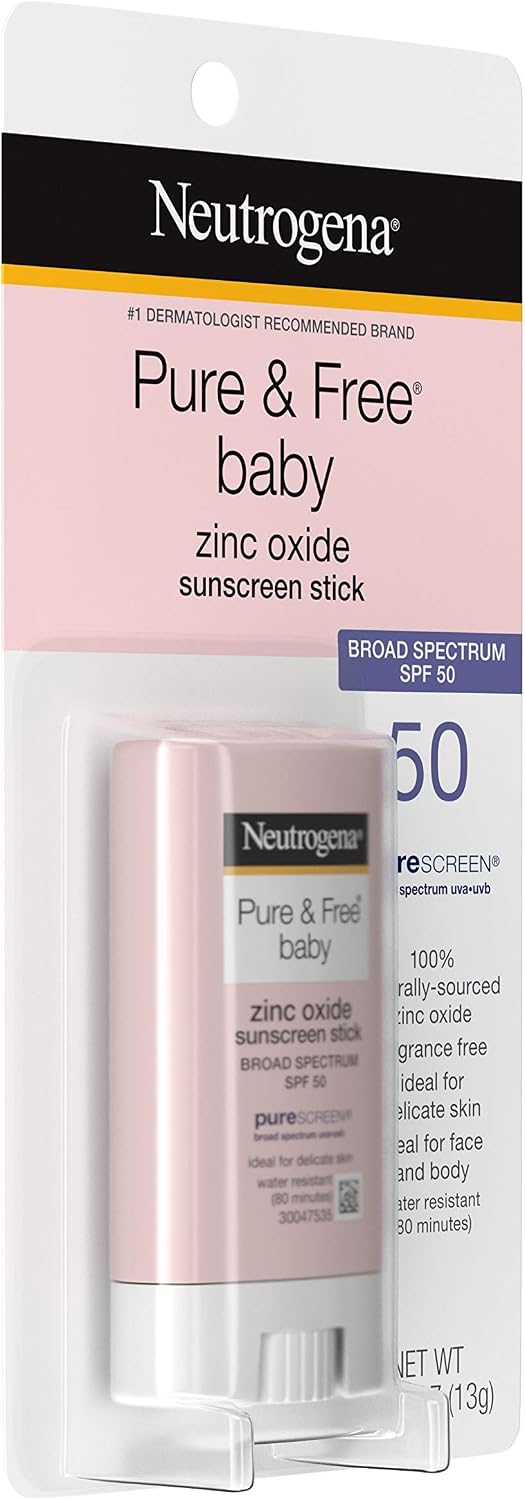 Neutrogena SPF 50 baby sunscreen open stick view