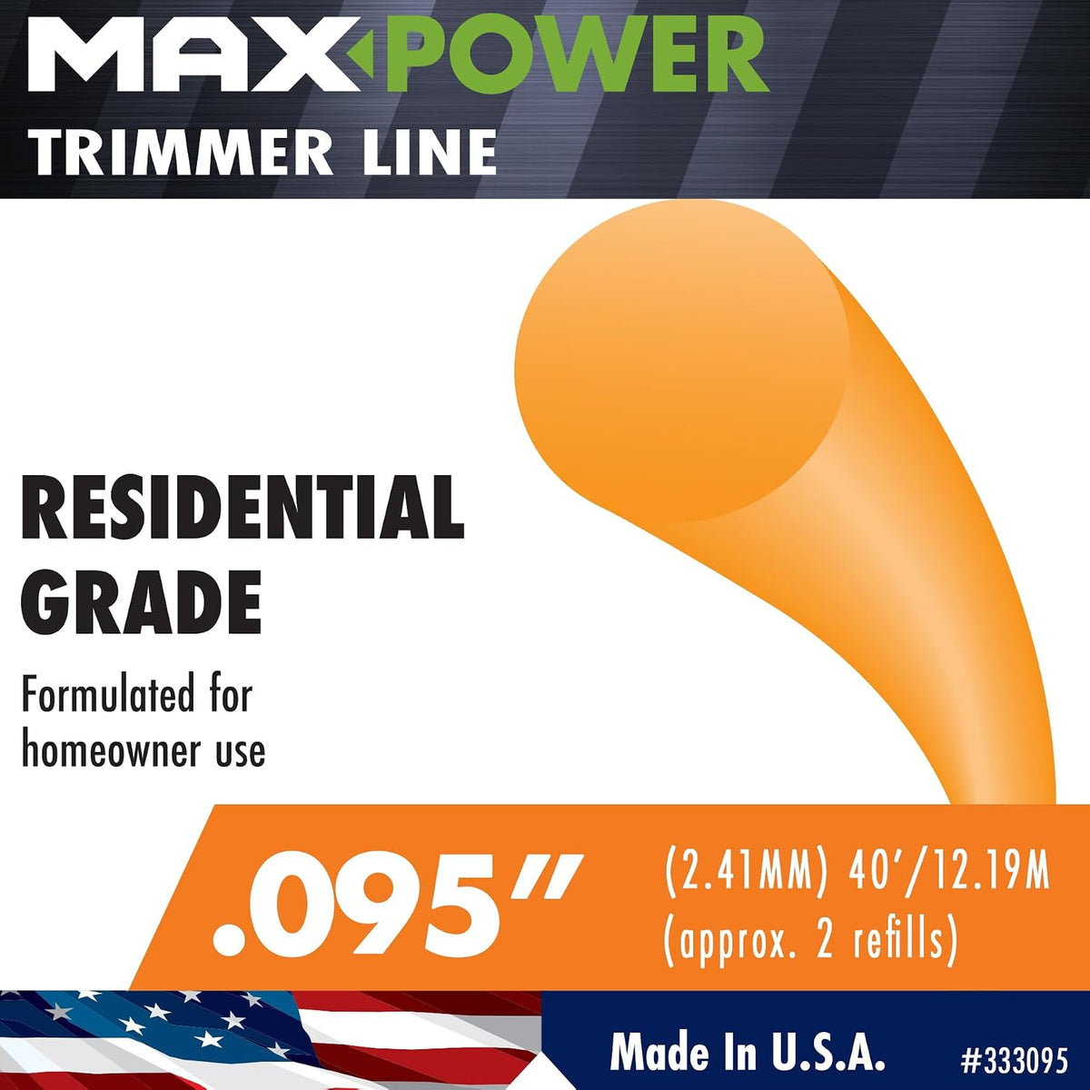 Maxpower 333095 orange trimmer line spool packaging