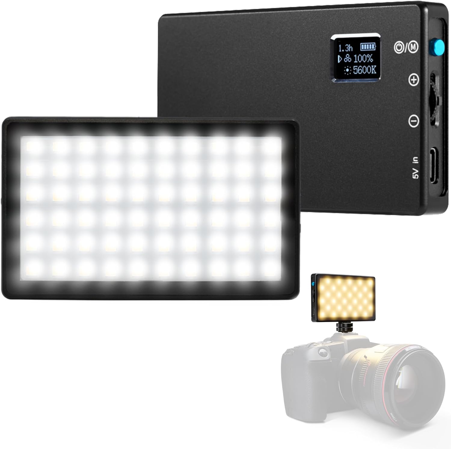 Lume Cube Bicolor Panel Mini LED Light front view showing compact portable design