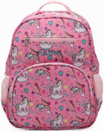 Dibsies unicorn backpack open interior showing main storage compartment