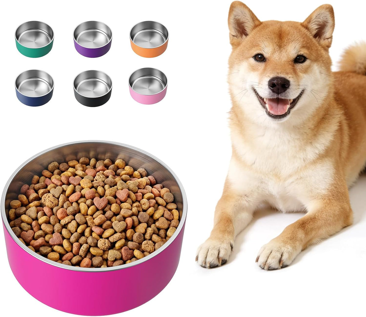 LIHONG rustproof dog bowl polished interior surface