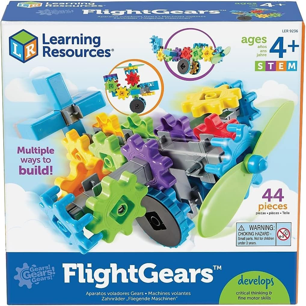 Learning Resources Gears Flightgears building set front of box