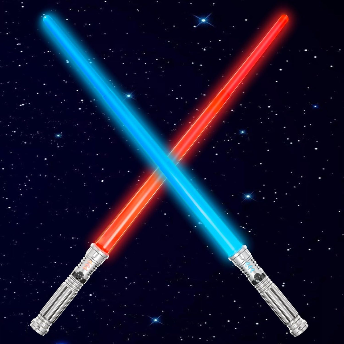 Syncfun 2 Pack LED light up swords front view