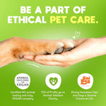 Give A Sh!t daily pet wipes package back label with natural ingredients.