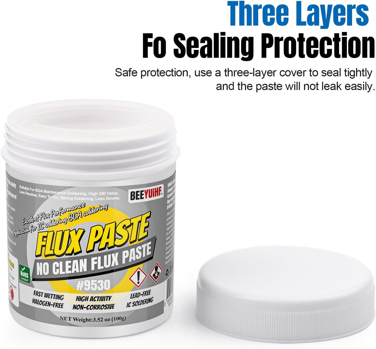 BEEYUIHF lead-free soldering flux paste complete set with accessories