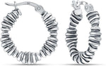 LeCalla 925 Sterling Silver Hoop Earrings for Women | Bali-Style Italian Antique Click-Top Hoop Earrings | Lightweight Vintage Hoop Earring Jewelry Gifts for Women - Image 15