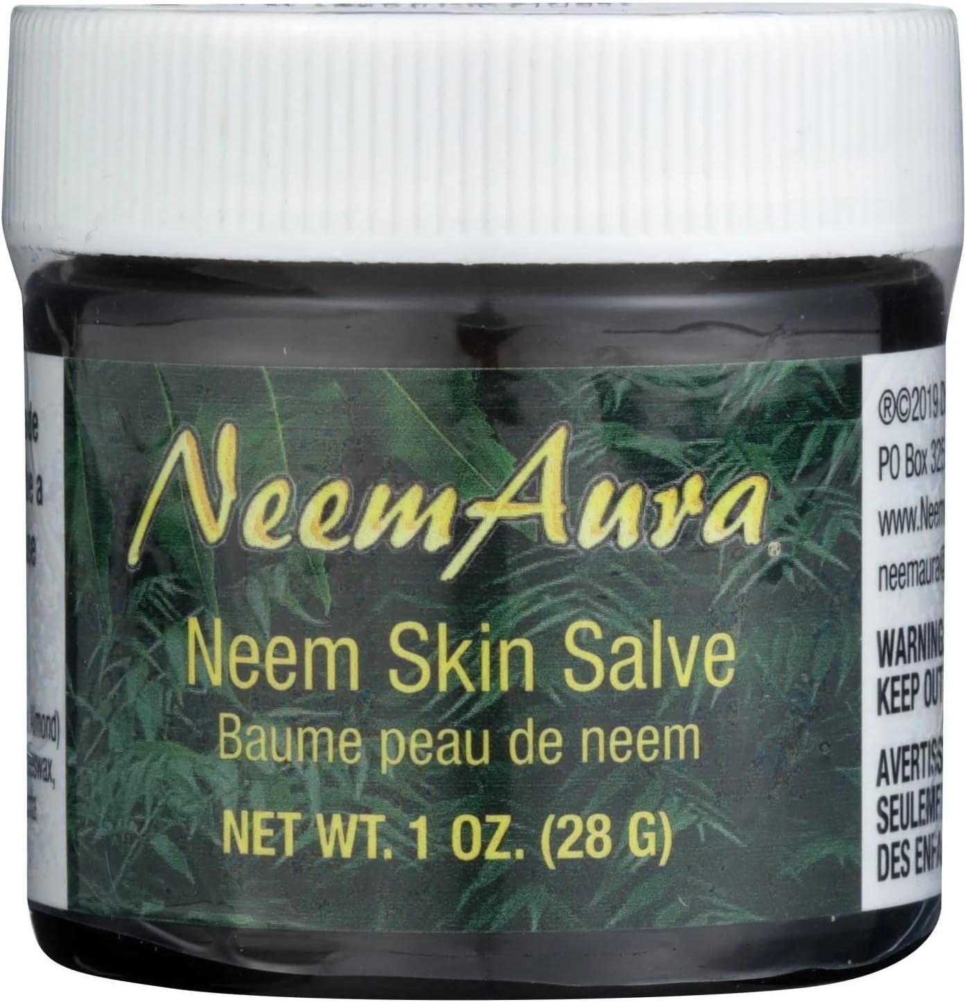 Neem Aura Neem Skin Salve 1 Ounce front view jar organic skincare