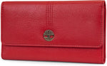 Timberland Leather RFID Flap Wallet Clutch Organizer, Grape Leaf - Image 10