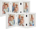 Frametory, 5x7 Triple Picture Frames Distressed White, 1 Pack | Real Glass Front, Trifold Photo Frames Collage, Three Hinged Desk top Frame Vertical Display - Image 11