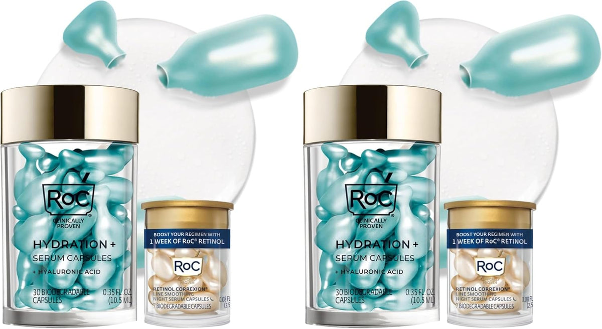 RoC Multi Correxion Hyaluronic Acid Night Serum Capsules (30 CT) for Intense Hydration + RoC Retinol Capsules (7 CT), Anti-Aging Skin Care Wrinkle Treatment for Women and Men - Image 9