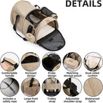 Close up of the waterproof bottom base on the GentleBliss dog carrier