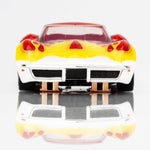 AFX Corvette model underside showing Mega-G plus chassis