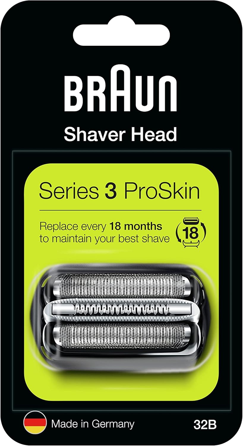 Braun razor Replacement Foil & Cutter Cassette 32B Series 3 320 330 340 350CC black shaving heads - Image 1