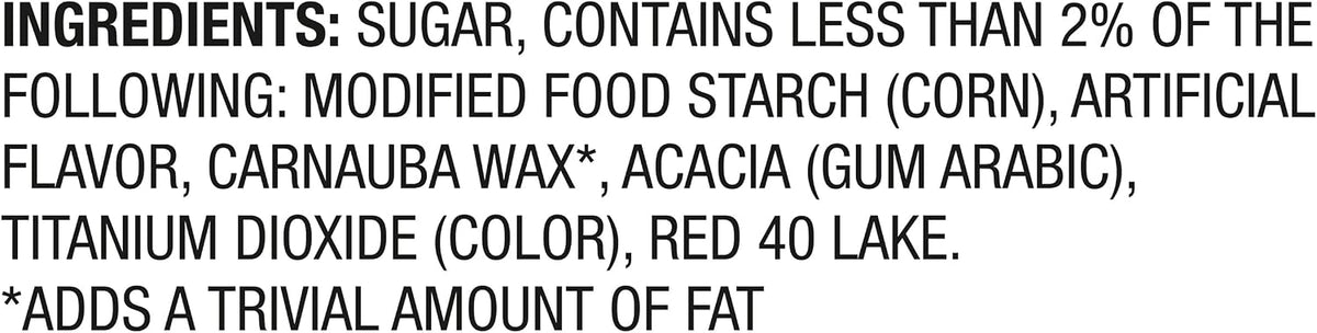 Single unwrapped Atomic Fireball hard candy showing texture