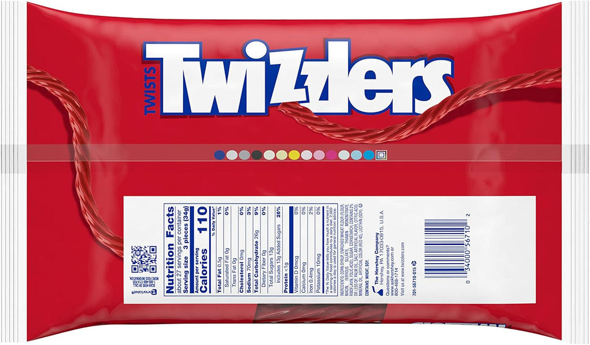 Twizzlers imported American strawberry licorice candy big bag