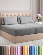 CGK Unlimited split king bed sheet set front view