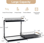 VESTCDF pull-out kitchen storage rack loaded with cleaning bottles