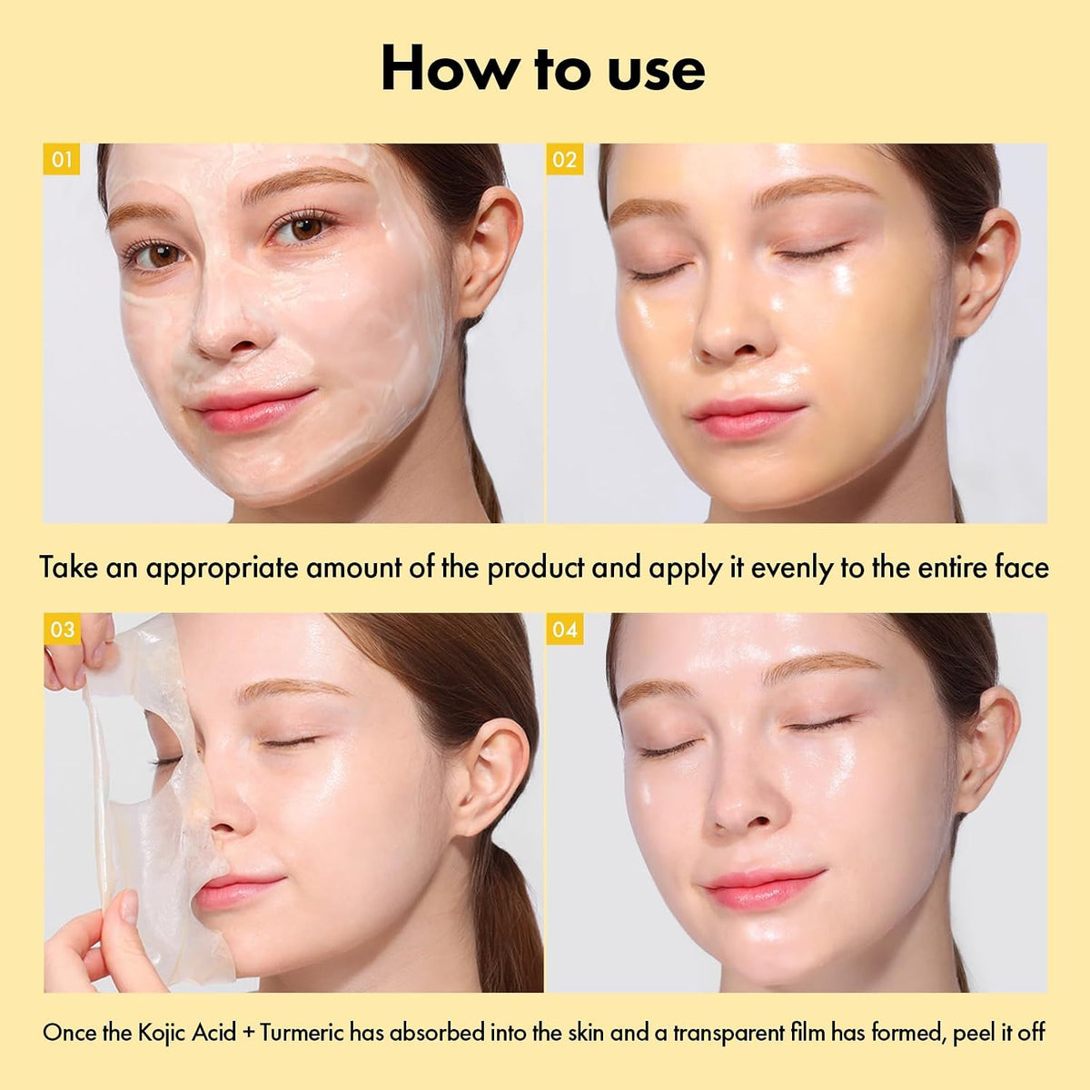Authentic Tosowoong Vitamin C and Glutathione cream to film mask packaging.